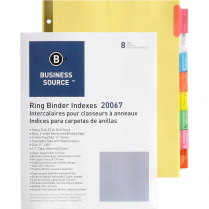 INDEX INSERT TB LETTER ASSORTED 8 TAB