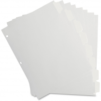 Business Source Write-On Index Dividers White 8 Tabs