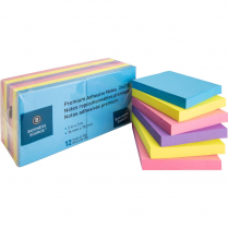 Business Source Adhesive Notes 3" x 3" Extreme 12/pkg