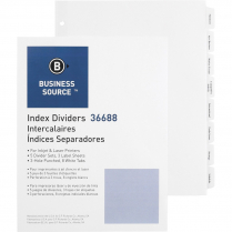 Business Source Laser Index Dividers 8 Tabs 5 Sets