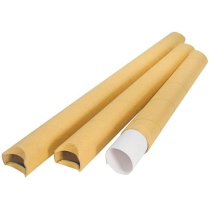 Crownhill Recycled Kraft Mailing Tube Crimped End 2" x 30"