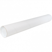 Mailing Tube with End Caps 36" x 3" White 30/Box