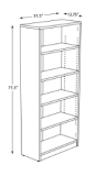 *Lightly Used* Heartwood Innovations Bookcase 72"Hx32"W Evening Zen