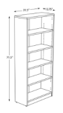 *Lightly Used* Heartwood Innovations Bookcase 72"Hx32"W Sugar Maple