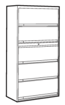 Global® 9100 Plus Series 5 High End Tab Cabinet Black