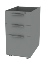 Herman Miller Box/Box/File Locking Pedestal Silver Grey, No Top