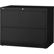 Lorell Fortress Series 2 Drawer Lateral File 36"W Black