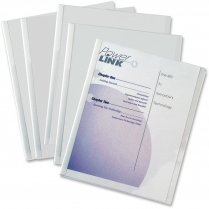 REPORT COVER POLY CLAMP CLEAR 50