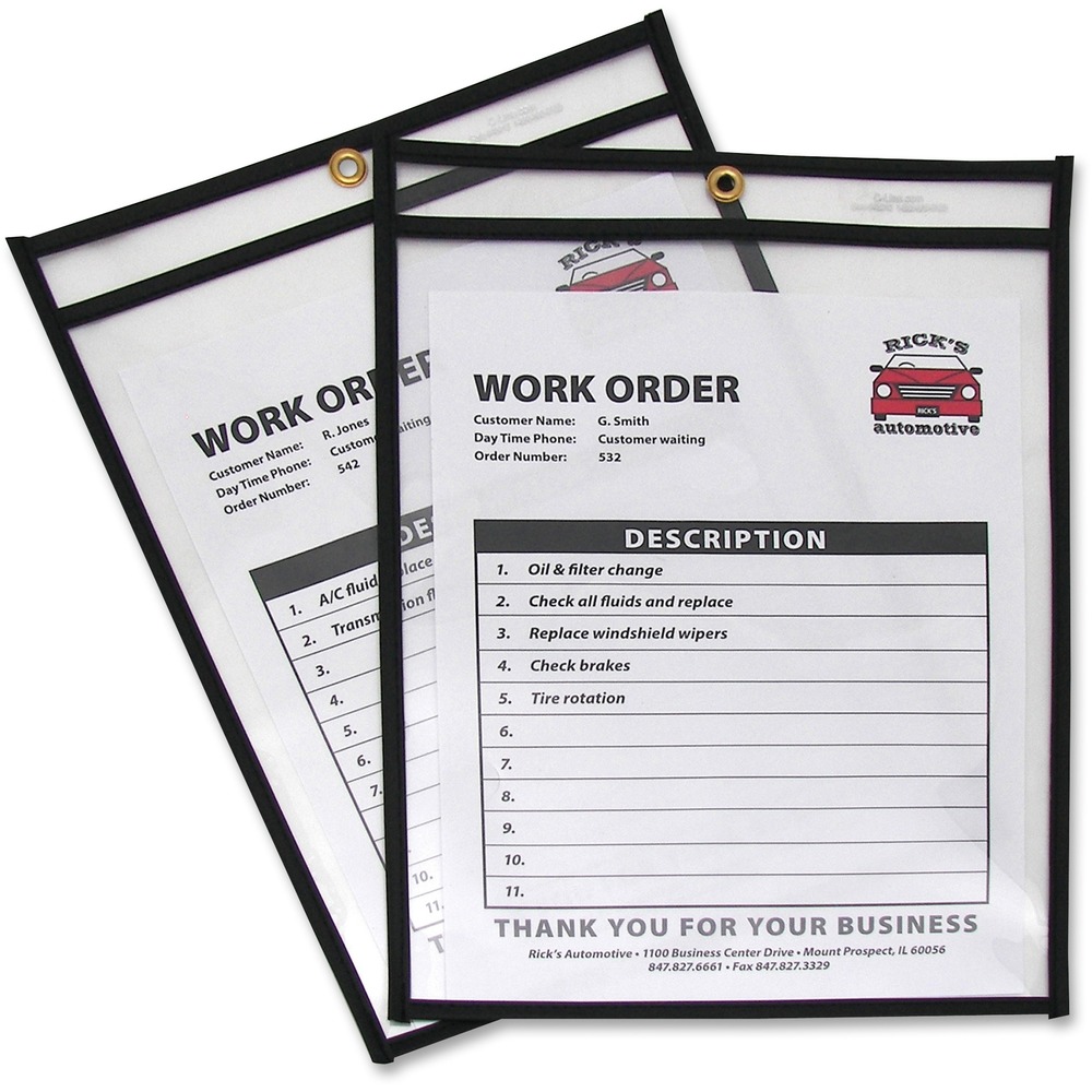 SHOP TICKET HOLDER 9x12 BK/CR 25 Product Details Monk Office