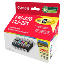 Canon Inkjet Cartridge & Paper Pack PGI-220 CLI-221