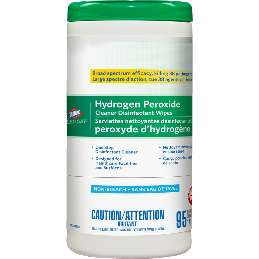 Clorox Healthcare Hydrogen Peroxide Cleaner Disinfectant Wipes Tub