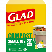 Glad® Compostable Bags Small 20 bags/box