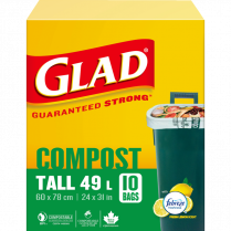 Glad® Compostable Bags Tall 10 bags/box