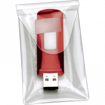 HOLD-IT USB POCKETS CLEAR 6/PACKG