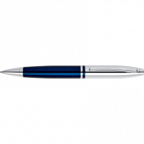 Cross® Calais Retractable Ball Point Pen Blue and Chrome Barrel