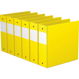 Davis Group&reg; Essential Premium Economy Round Ring Binder 3" Yellow