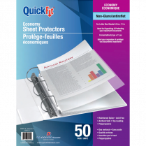 Davis Group QuickFit® Non-Glare Sheet Protectors 2 mil Letter Size 50/box