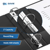 Davis Group Easyview Customizable O-Ring Binder 2" Black