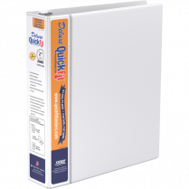 Davis Group Deluxe QuickFit® Heavy Duty View Quickload D-Ring Binder 2" White