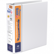 Davis Group Deluxe QuickFit® Heavy Duty View Quickload D-Ring Binder 3" White