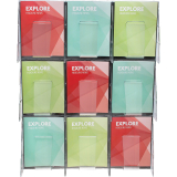 Deflecto Stand-Tall Preassembled Literature Rack Wall System