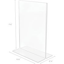 Deflecto® Classic Image® Double-Sided Sign Holder Portrait 5" x 7"