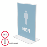 Deflecto® Classic Image® Double-Sided Sign Holder Portrait 5" x 7"