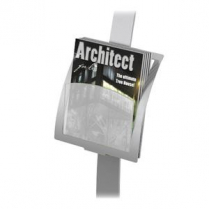 Deflecto® Contemporary Sign Stand Add-on Pocket Silver