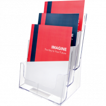 Deflecto® Multi-tier Literature Holder 3 Tier Magazine Clear
