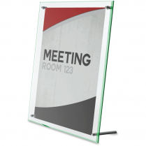 Deflecto® Superior Image® Beveled Edge Sign Holder Curved with Green Tinted Edge 8-1/2" x 12-5/8"