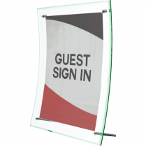 Deflecto® Superior Image® Beveled Edge Sign Holder Curved with Green Tinted Edge 8-1/2x11