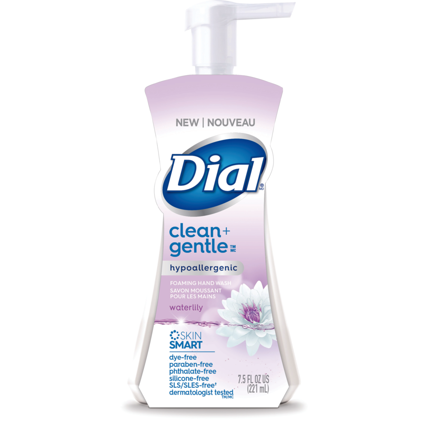 Dial® Clean & Gentle Hypoallergenic Foaming Hand Wash 221 mL Waterlily