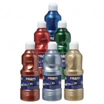 Prang® Ready-To-Use Tempera Paint 473ml Assorted Metallic Colours 6/box