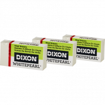 Dixon® White Pearl® Vinyl Erasers Medium 24/box