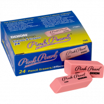 Dixon® Pink Pearl® Erasers Medium 24/box