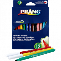 Prang® Washable Fine Line Markers Classic Colours 12/pkg