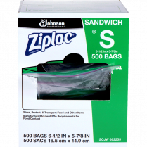 Ziploc® Sandwich Bags Small 6-1/2"x5-7/8" 500/box