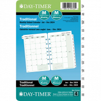 Day-Timer® Refill Monthly Desk Size 2 Page Per Month Bilingual