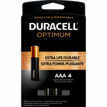 OPTIMUM BATTERIES AAA 4/PKG DURACELL 41333032733 5008286