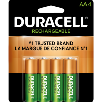 BATTERIES DURACELL AA 4/PACK RECHARGEABLE PRE-CHARGED