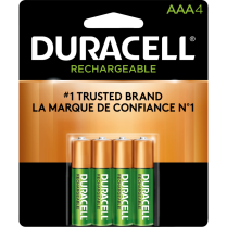 BATTERIES DURACELL AAA 4/PACK RECHARGEABLE PRE-CHARGED