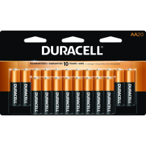 BATTERIES DURACELL AA 20/PACK COPPERTOP 41333758640 5001527