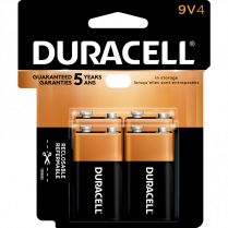 BATTERY DURACELL 9V 4/PACK 41333827018 5002355