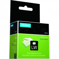 DYMO® LabelWriter® Standard Address Labels 1-1/8" x 3-1/2" Clear 130/box