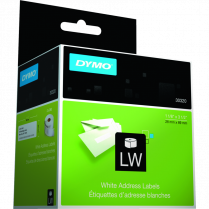 DYMO® LabelWriter® Standard Address Labels 1-1/8" x 3-1/2" White 260 Labels per Roll 2 rolls/box