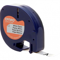 DYMO® LetraTag® Replacement Paper Tape 1/2" Black on White