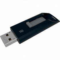EMTEC USB DRIVE 16GB BLACK SLIDE USB 2.0 FLASH DRIVE