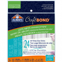 Elmer'® Craft Bond® All-Temp Precision Glue Sticks Regular 4" 24/pkg