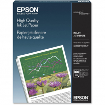 Epson High Quality Inkjet Paper 28lb Letter 8-1/2" x 11" 100/Pkg