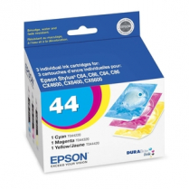 INK CARTRIDGE EPSON 44 3-CLRS PACK T044520-S CYAN MAGENTA